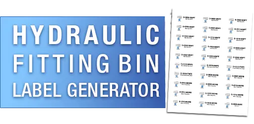 Hydraulic Fitting Bin Label Generator